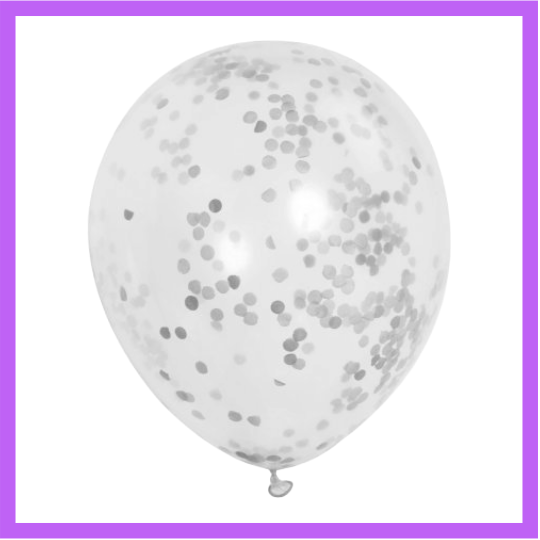Silver Confetti Balloon C17