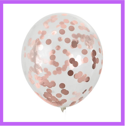 Rose Gold Confetti Balloon C18