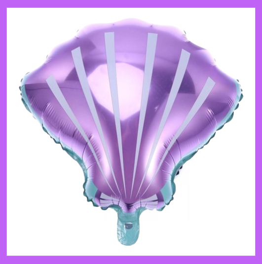 20x19 Purple Seashell Foil Balloon SC93