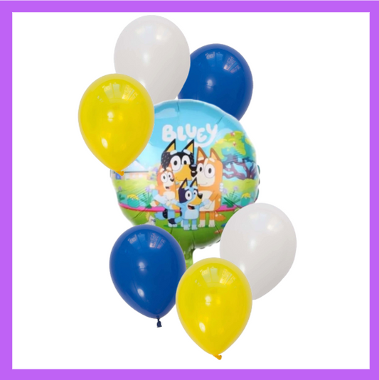 7 Pcs Set Kids Favorite Dog Family Balloon Bouquet BQ41