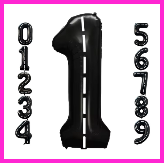 40" Foil Racetrack Number Balloons
