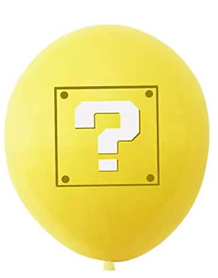 12" Mario Gold Block Yellow Latex Balloon PL84