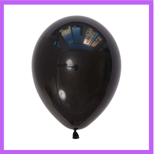 12" Black Latex Balloon L01