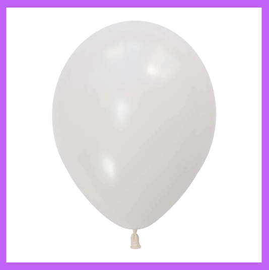 12" White Latex Balloon L02