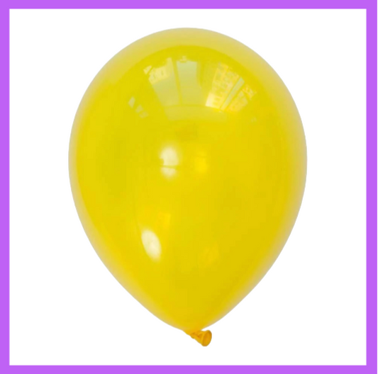 12" Yellow Latex Balloon L10