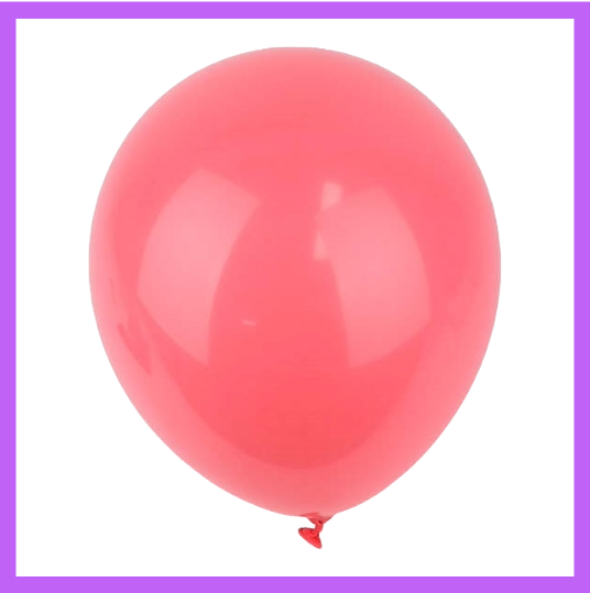 12" Pastel Red Latex Balloon L19