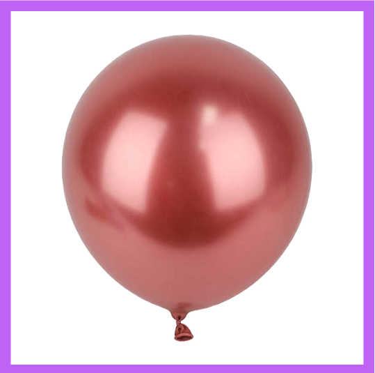 12" Metallic Red Latex Balloon L23