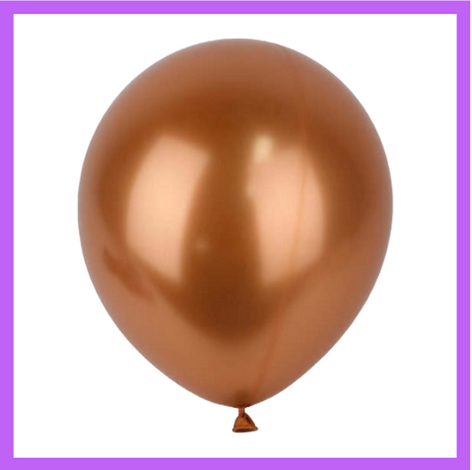 12" Metallic Dark Gold Latex Balloon L25