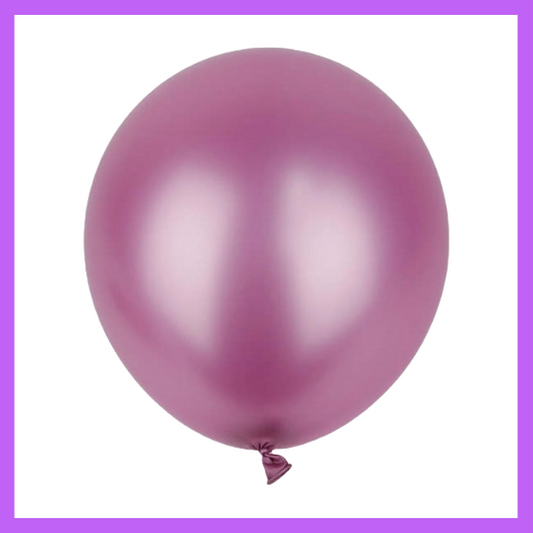 12" Metallic Pink Latex Balloon L28