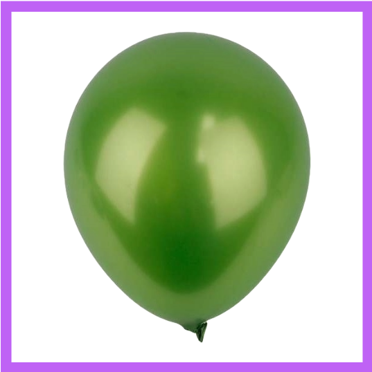 12" Metallic Fruit Green Latex Balloon L29