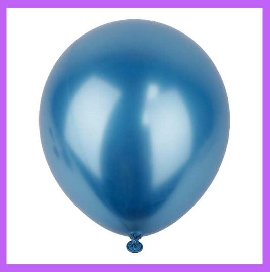 12" Metallic Blue Latex Balloon L32