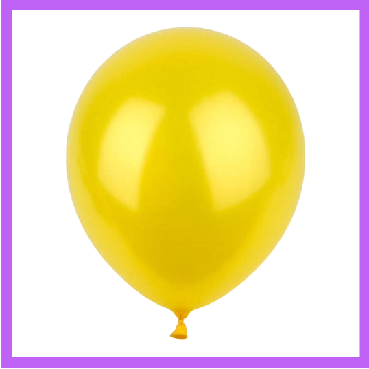 12" Yellow Pearl Latex Balloon L34