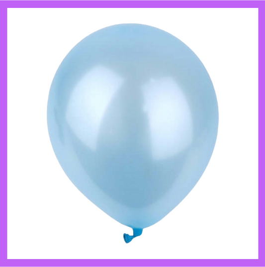 12" Light Blue Pearl Latex Balloon L36