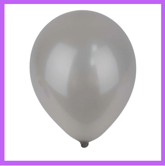 12" Grey Pearl Latex Balloon L37