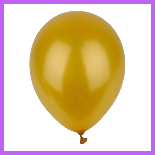 12" Gold Pearl Latex Balloon L48