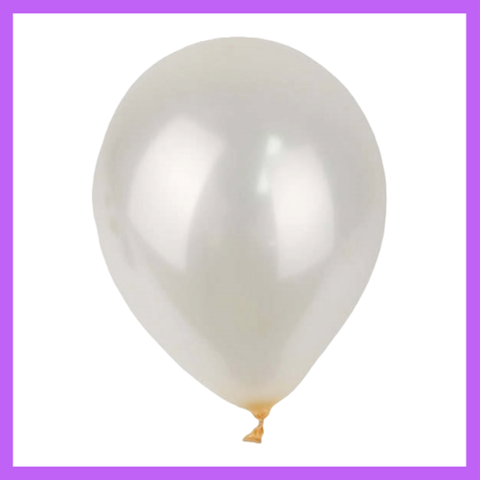 12" Tooth White Pearl Latex Balloon L50