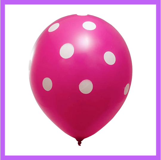 12" Wild Berry/Dark Pink with White Dots Latex Balloon PL29