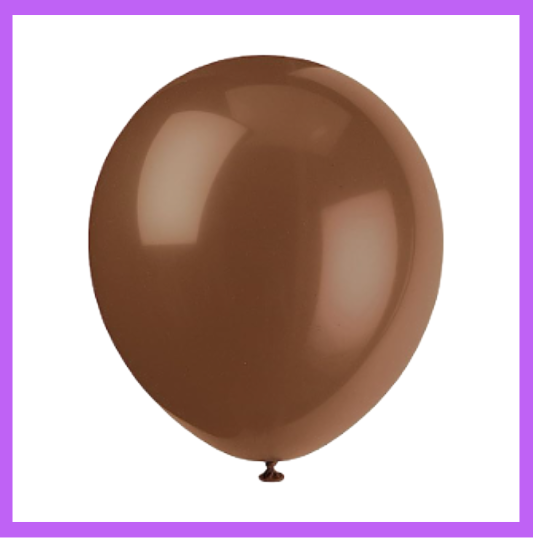 12" Brown Latex Balloon L59