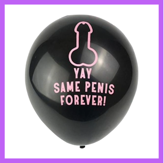 Adult Themed Black and Pink Latex Balloons for Bachelorette Party PL01