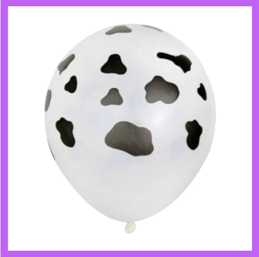 12" Cow Print Farm Animal Latex Balloon PL47