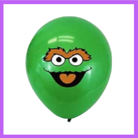 12" Oscar the Grouch Sesame Street Green Latex Balloon PL54