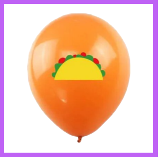 12" Taco Latex Balloon PL83