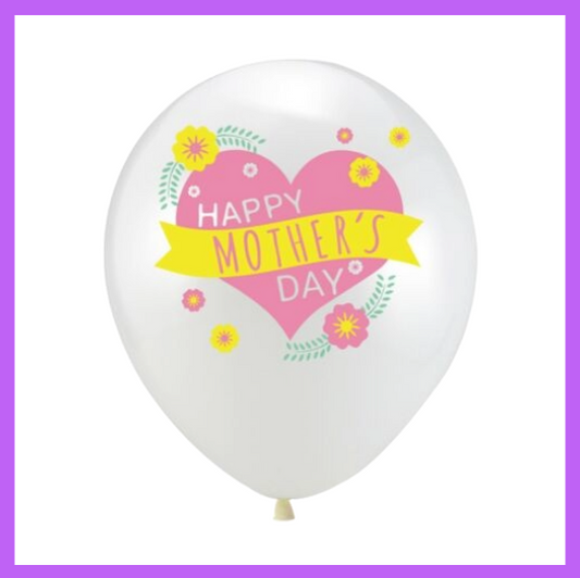 12" Happy Mothers Day Latex Balloon MD06