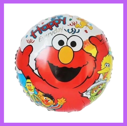 18" Elmo Happy Everyday Sesame Street Round Foil Balloon SC09