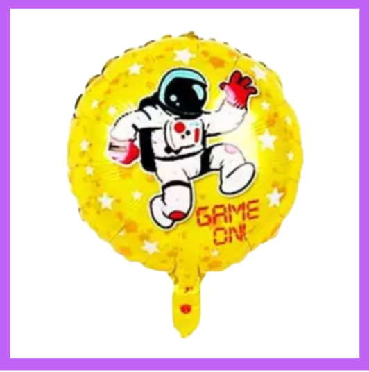 18" Round Astronaut Gamer Foil Balloon SC33