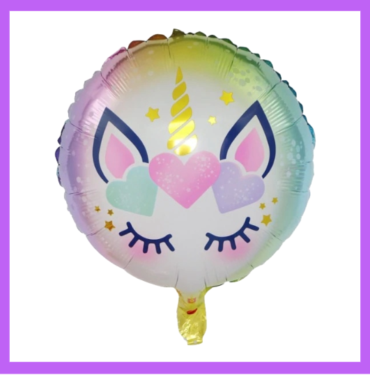 18" Round Sweet Unicorn Foil Balloon SC34