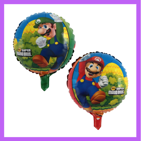 18" Round Video Game Brothers Foil Balloons SC67