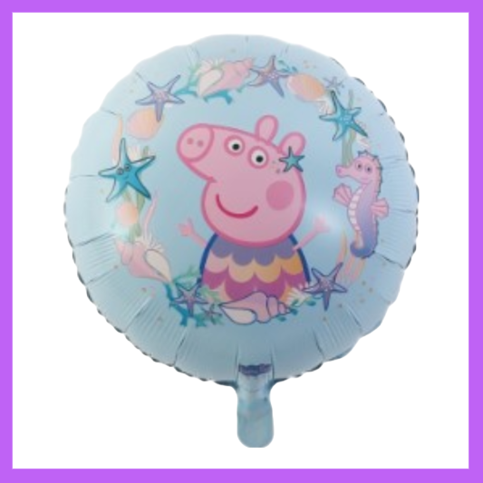 18" Round Cartoon Pig Foil Balloons SC78