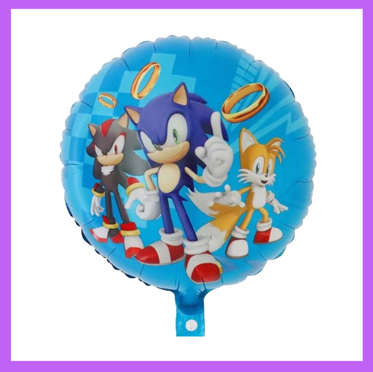 18" Round Video Game Hedgehog Foil Balloons SC83