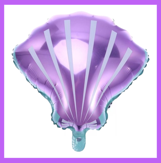 18" Shiny Purple Sea Sheal Foil Balloons SC93