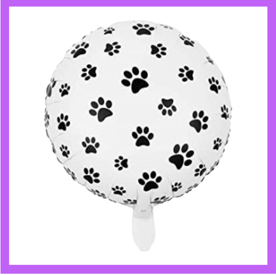 18" Round Animal Paw Foil Balloon SC96