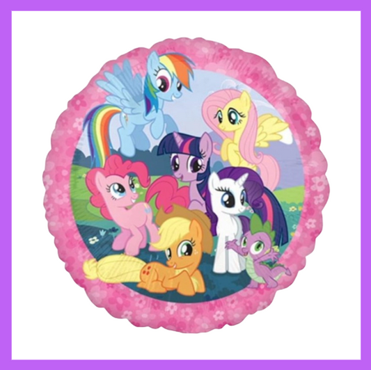 18" Cute Pony Round Foil Balloon SC112