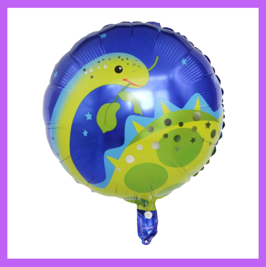 18" Round Cute Dinosaur Foil Balloons SC128