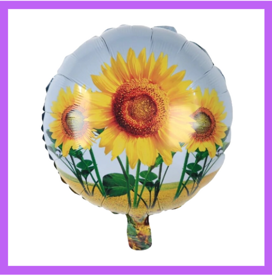 18" Sunflower Round Foil Balloon SC149