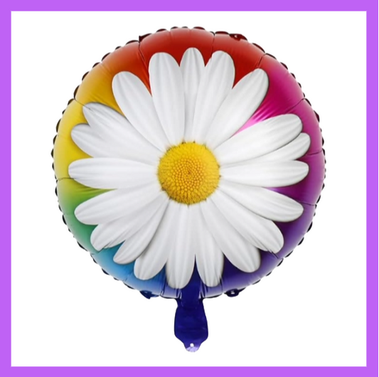 18" Pretty Daisy Flower Round Foil Balloon SC151