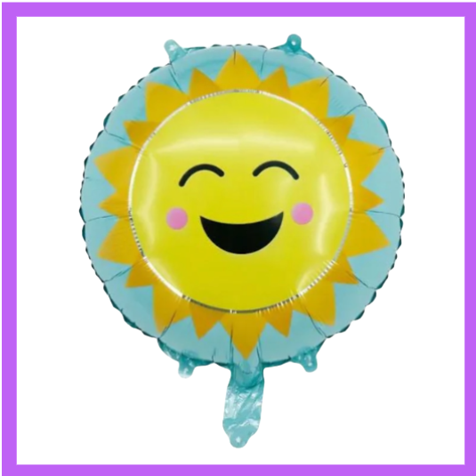 18" Cute Smiling Sun Round Foil Balloon SC150