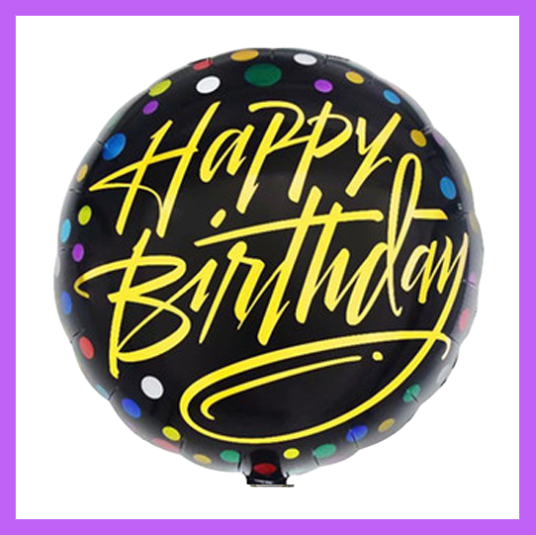 18" Round Feliz Cumpleanos Foil Balloon HB36