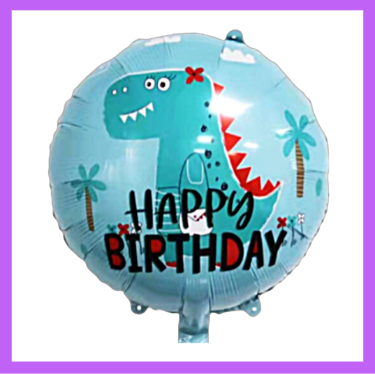 18" Cute Little Dinosaur Happy Birthday Balloon HB27