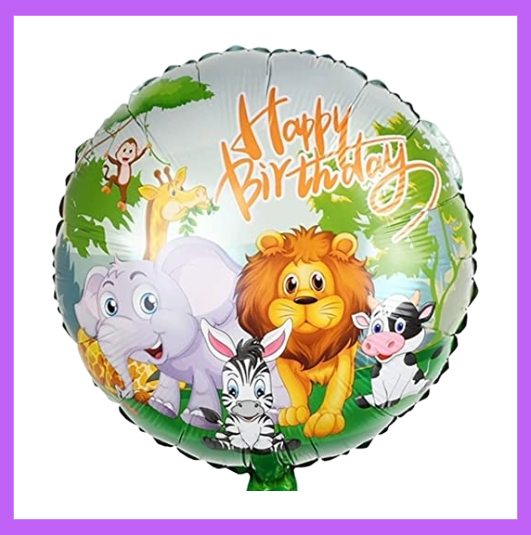 18" Cute Little Animal Happy Birthday Balloon HB26