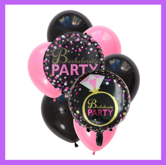 8 Pcs set Bachelorette Party Foil and Latex Balloon Bouquet BQ03