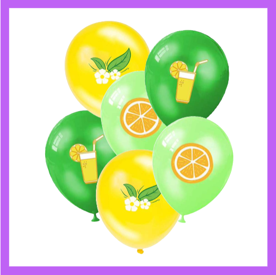 6 pcs set of Lemonade Themed Balloon Bouquet BQ113