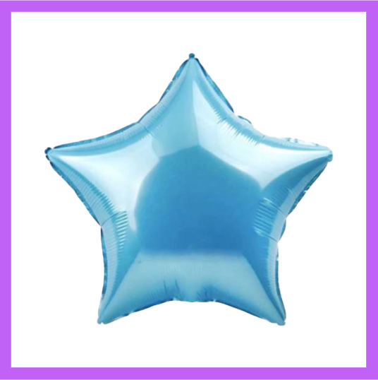 18" Pearl Blue Foil Star Balloon FS01