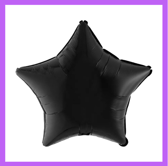 18" Black Foil Star Balloon FS10