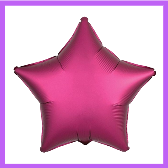 18" Metallic Rose Red Foil Star Balloon FS21