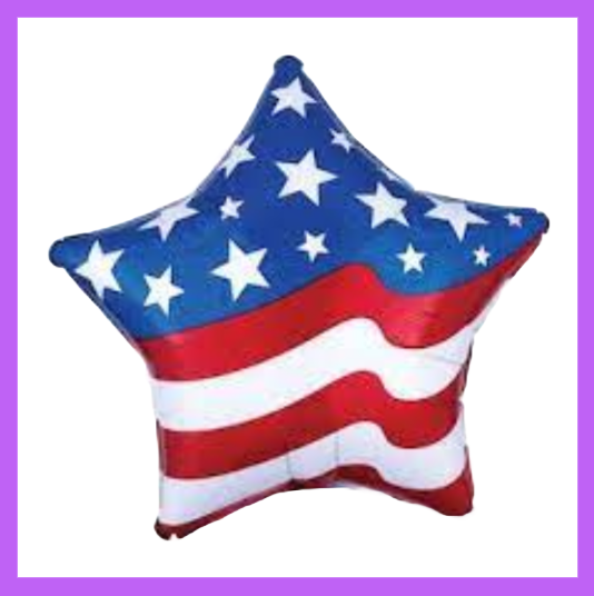 18" American Flag Star Shaped Balloon FS20