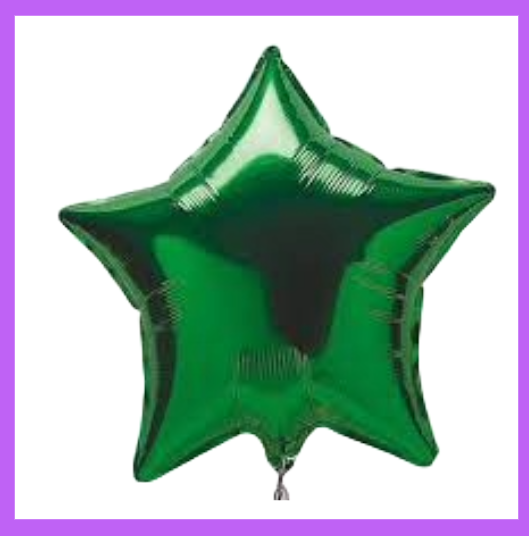 18" Green Foil Star Balloon FS08